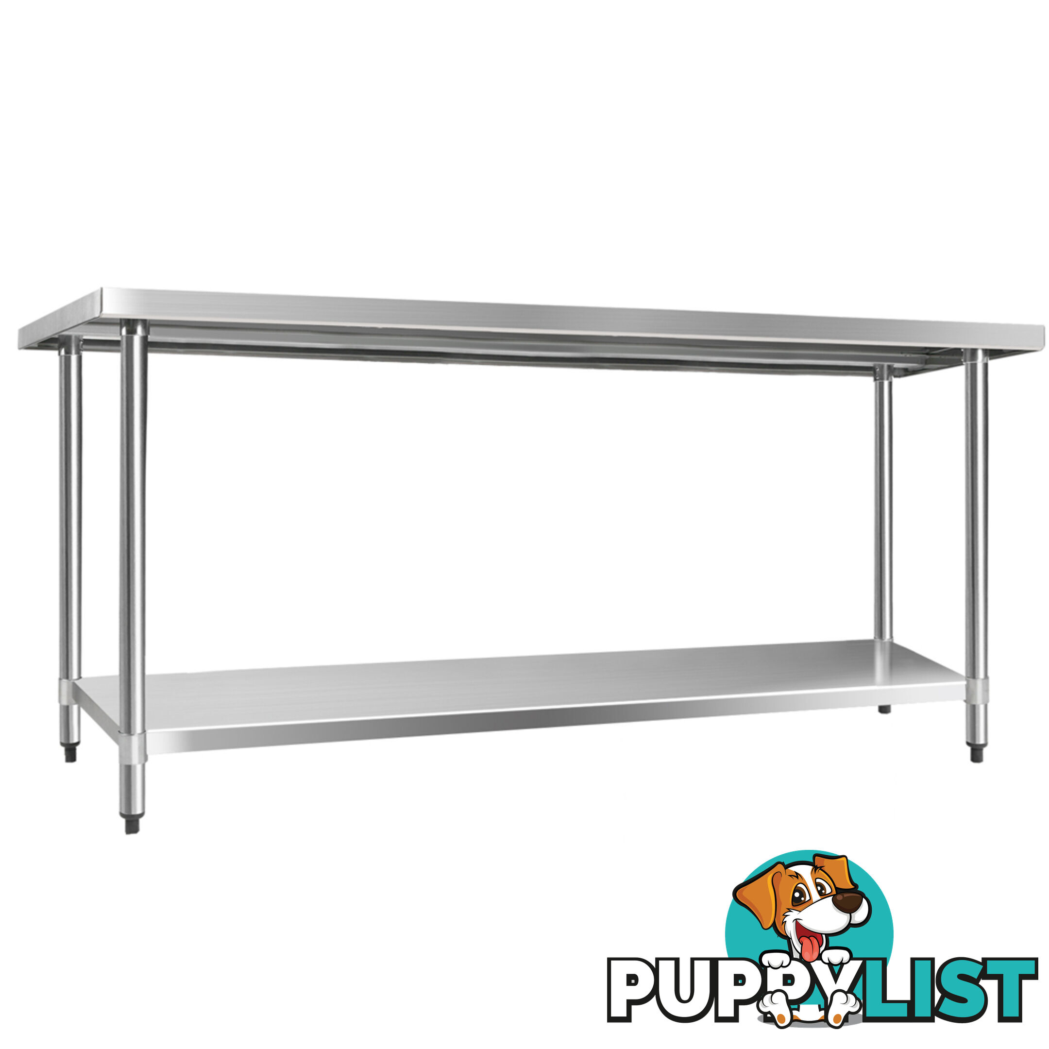 Commercial Stainless Steel Kitchen Work Bench Food Preparation Table Top 1829mm