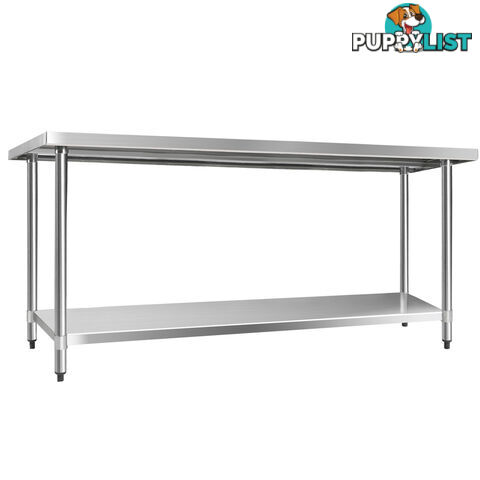 Commercial Stainless Steel Kitchen Work Bench Food Preparation Table Top 1829mm