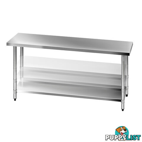 Commercial Stainless Steel Kitchen Work Bench Food Preparation Table Top 1829mm