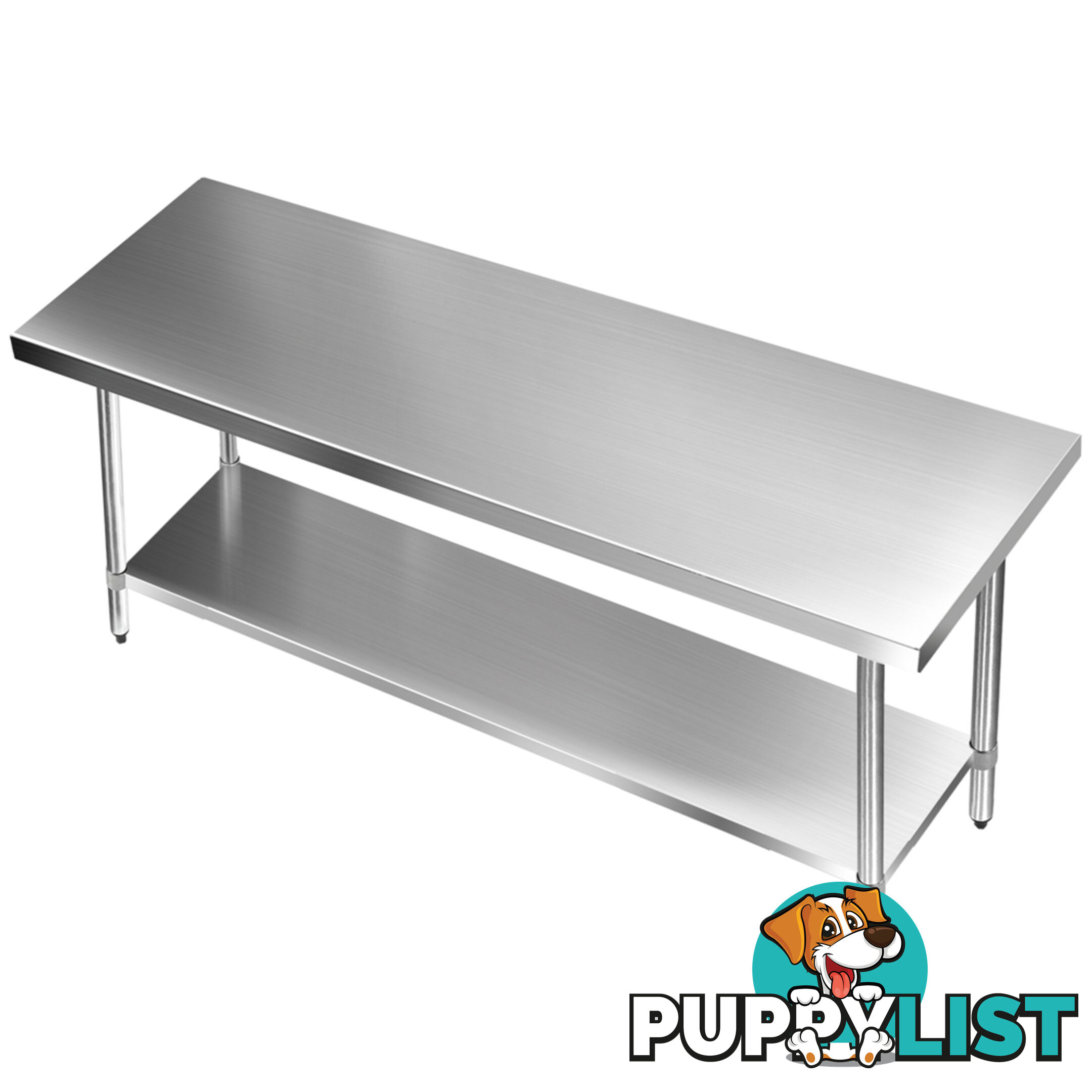 Commercial Stainless Steel Kitchen Work Bench Food Preparation Table Top 1829mm