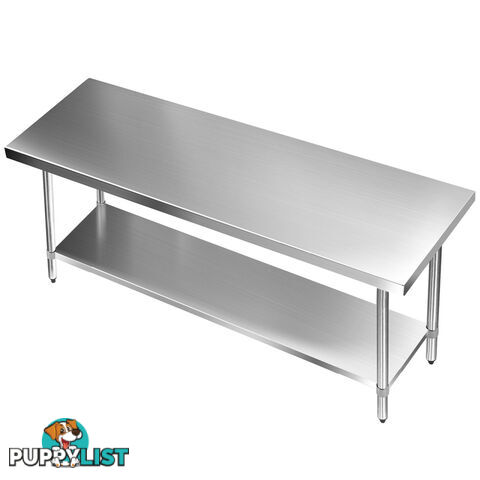 Commercial Stainless Steel Kitchen Work Bench Food Preparation Table Top 1829mm