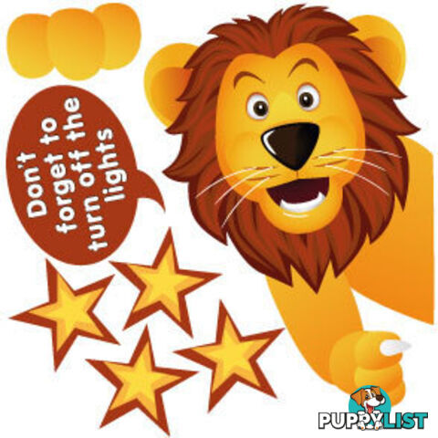 Lion Light Switch Sticker - Totally Movable