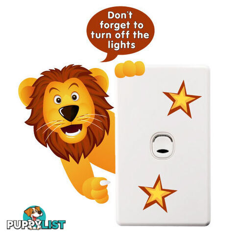 Lion Light Switch Sticker - Totally Movable