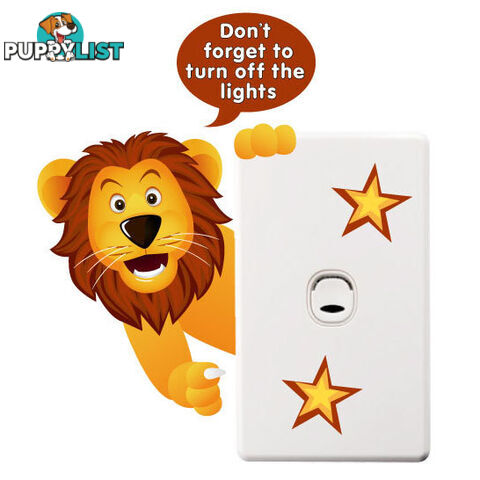 Lion Light Switch Sticker - Totally Movable