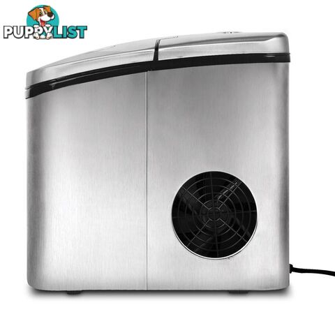 12KG Stainless Steel Ice Cube Machine 1.7L Home Commercial Fast Auto Ice Maker