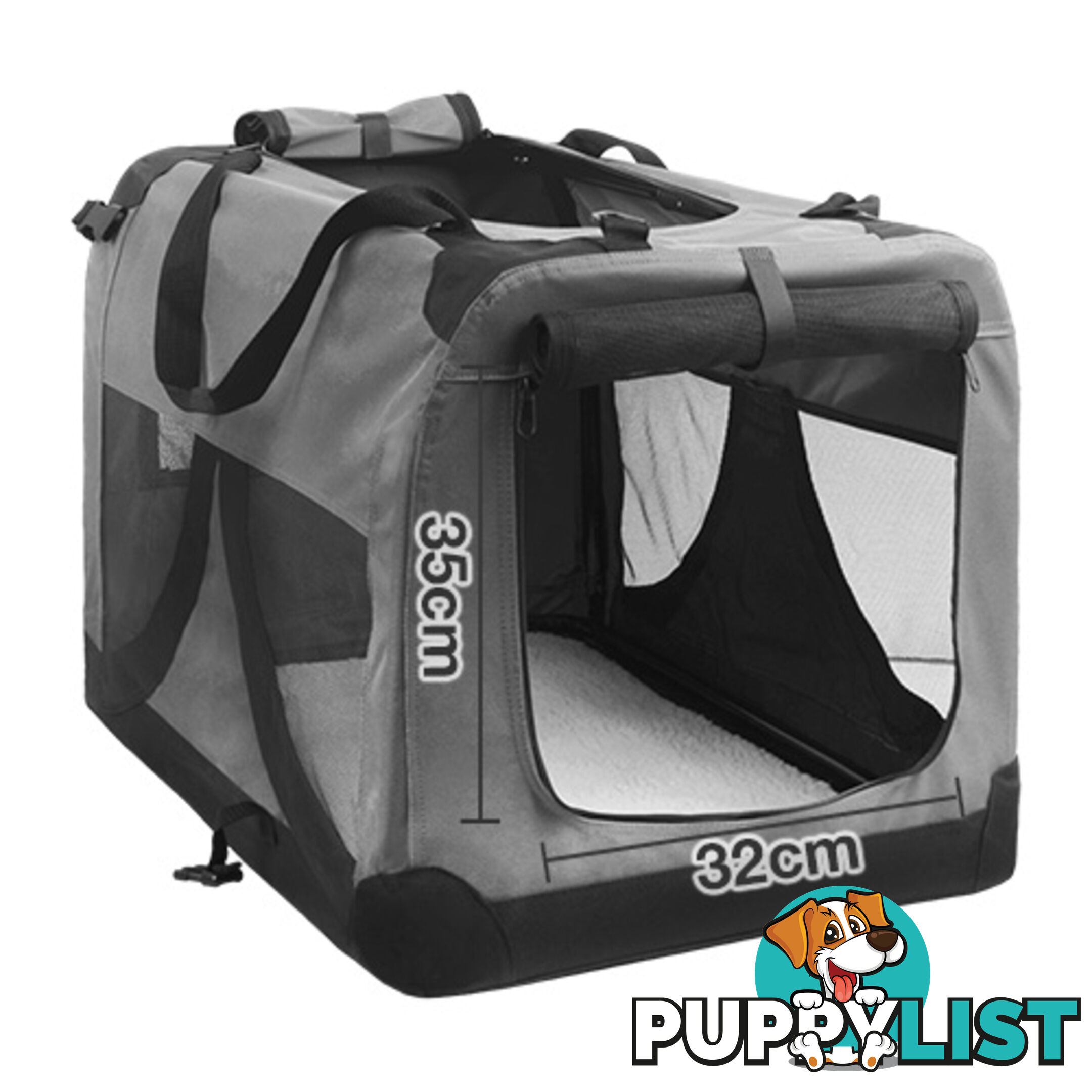 Large Portable Pet Soft Cage Puppy Dog Cat Crate Carrier Folding Kennel Grey