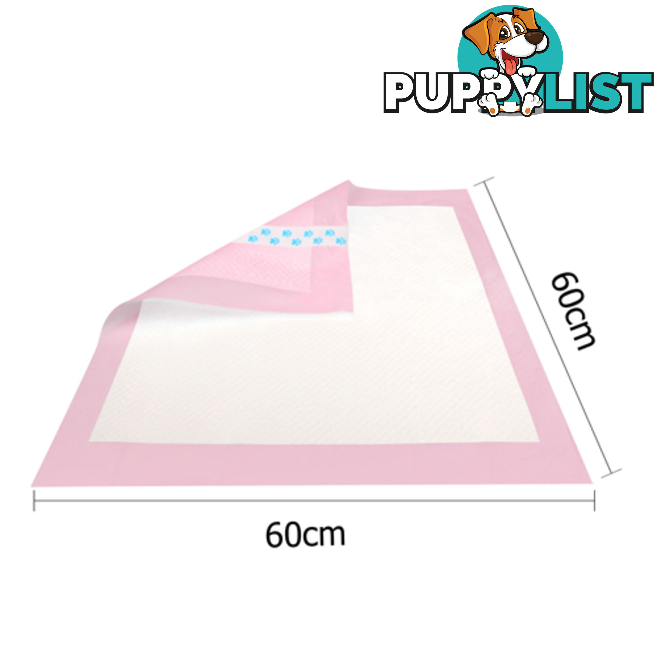 50 Puppy Toilet Pads Super Absorbent Pet Cat Dog Pee Potty Training Pad Pink