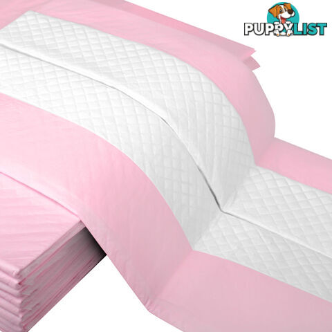 50 Puppy Toilet Pads Super Absorbent Pet Cat Dog Pee Potty Training Pad Pink