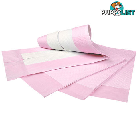 50 Puppy Toilet Pads Super Absorbent Pet Cat Dog Pee Potty Training Pad Pink