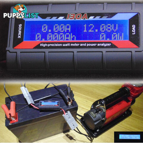 130 Amp Digital Volt Watt Meter Solar Caravan 4x4 Camping 12V Ammeter Voltmeter