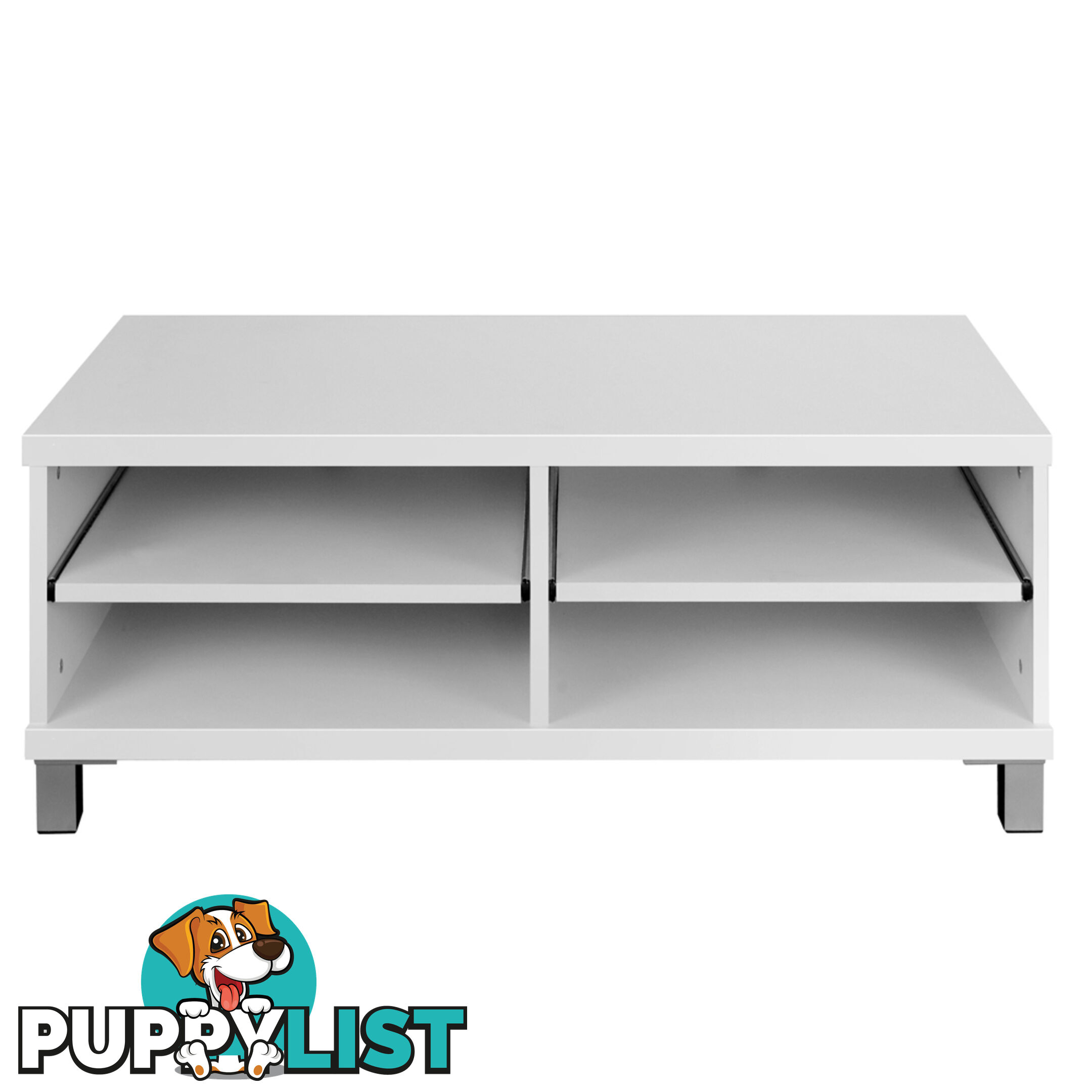 TV Stand Entertainment Unit Lowline Cabinet Drawer White