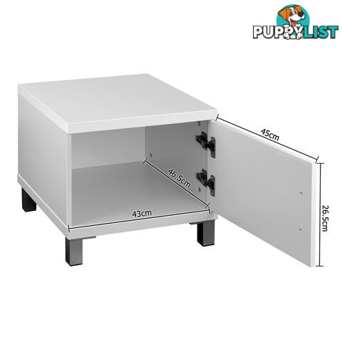 TV Stand Entertainment Unit Lowline Cabinet Drawer White