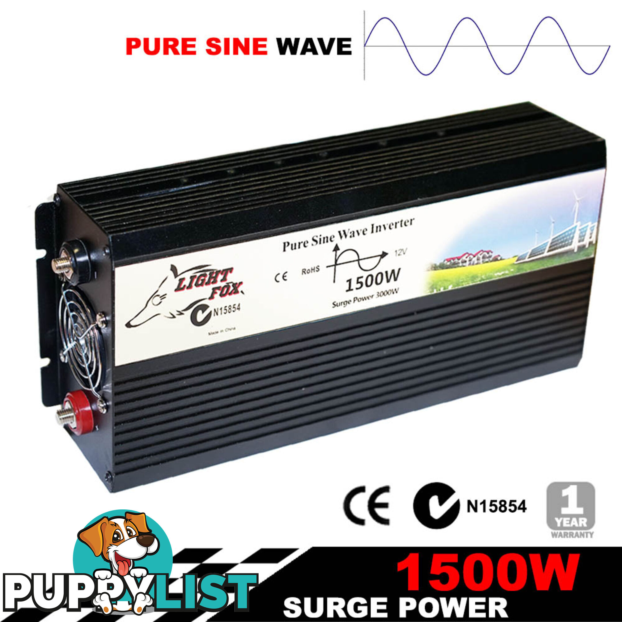 PURE SINE WAVE 1500W MAX 3000W 12V-240V POWER INVERTER CAR CARAVAN CAMPING BOAT