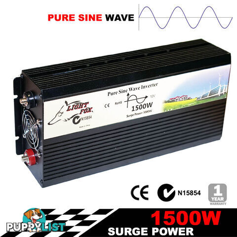 PURE SINE WAVE 1500W MAX 3000W 12V-240V POWER INVERTER CAR CARAVAN CAMPING BOAT