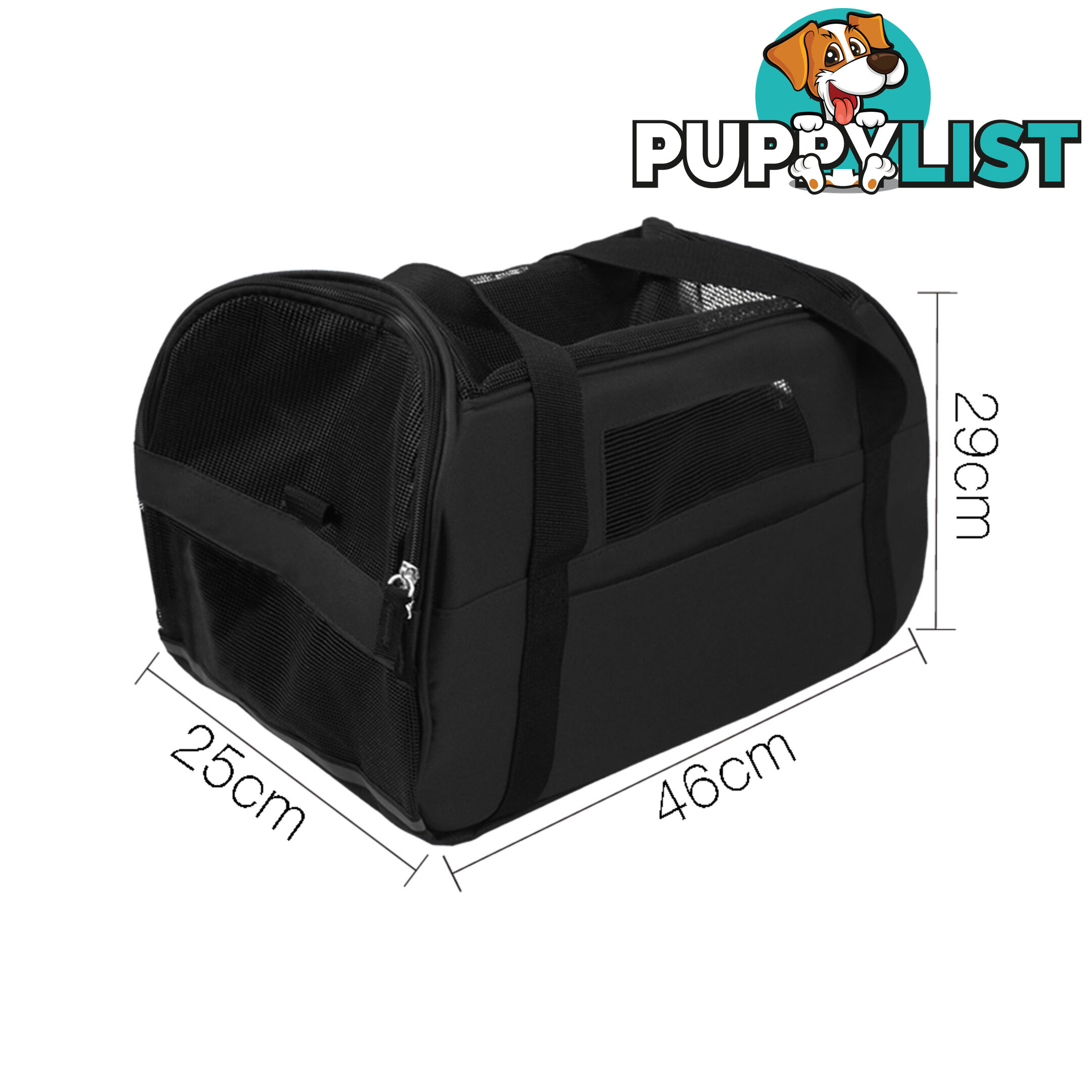 XLarge Pet Carrier Dog Cat Rabbit Soft Kennel Travel Crate Carring Bag Black