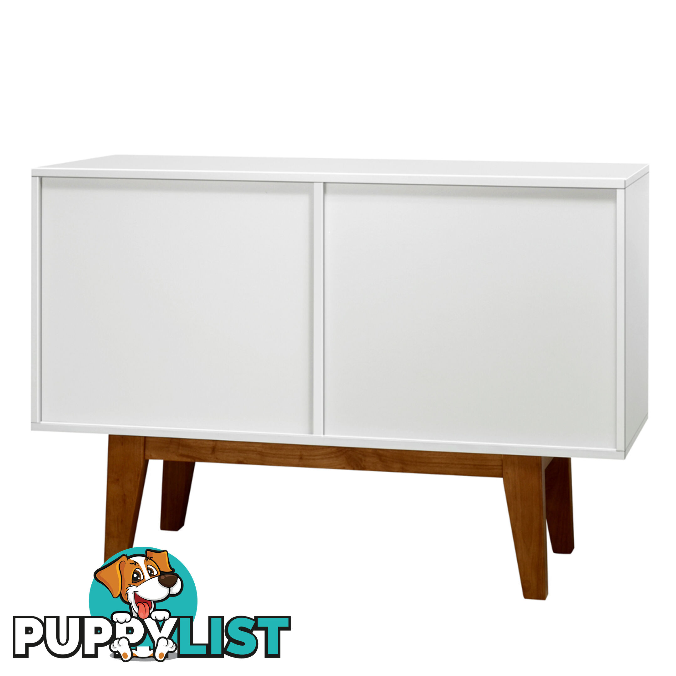 2 Doors Sideboard Buffet Cabinet / Cupboard Matt White