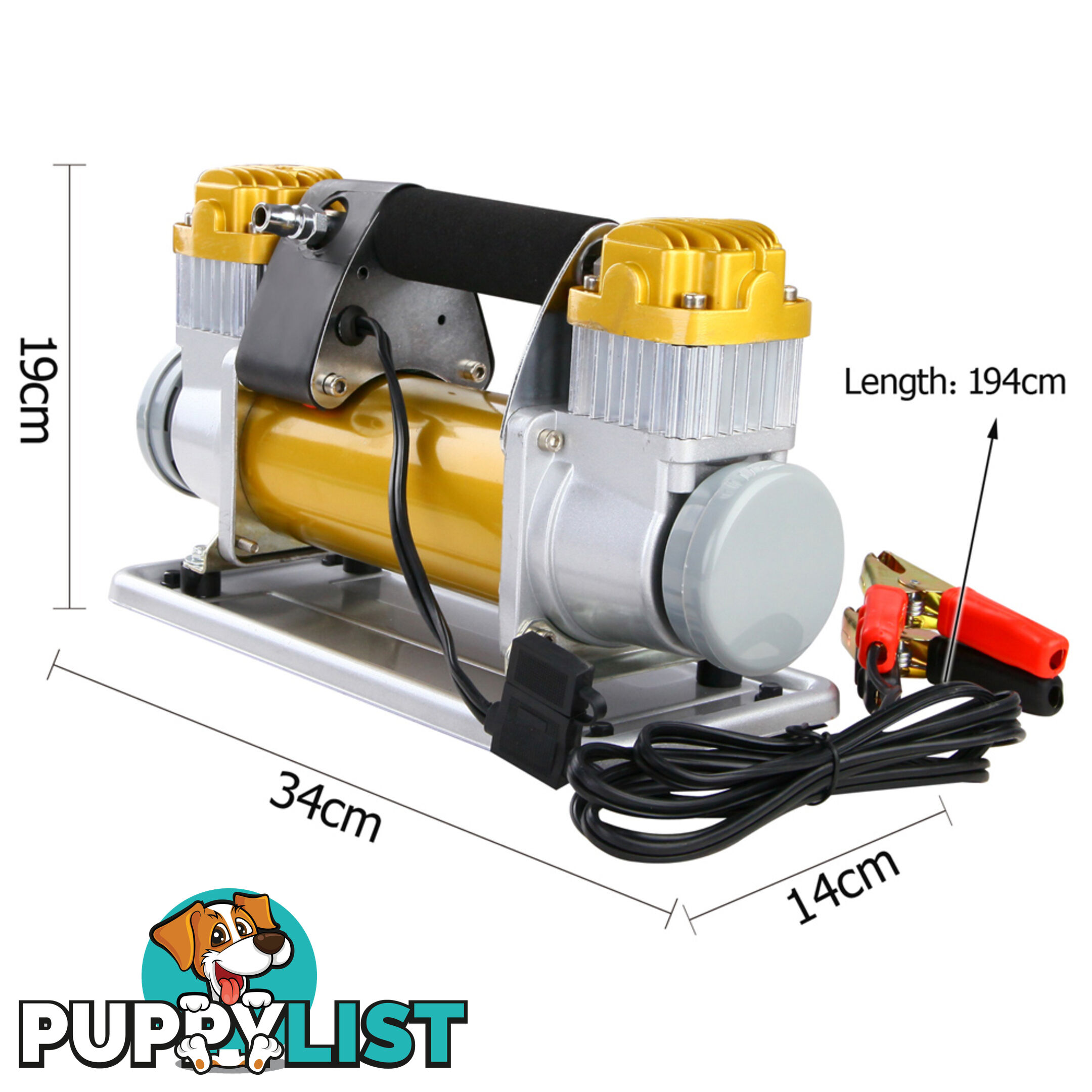 Heavy Duty Portable Air Compressor 12V 180L/Min