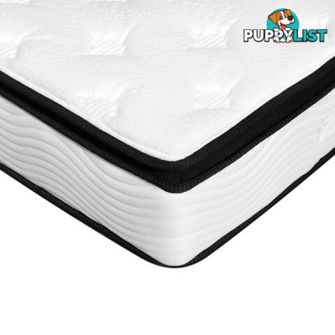 Luxury Mattress 28cm Natural Latex Pillow Top 5 Zone Pocket Spring Bed Single