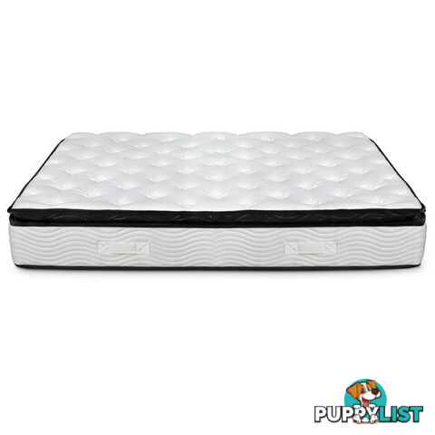 Luxury Mattress 28cm Natural Latex Pillow Top 5 Zone Pocket Spring Bed Single