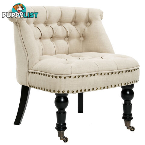 Lorraine Chair French Provincial Linen Fabric Sofa Amber Taupe