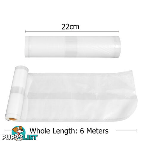 10 x Commercial Vacuum Food Sealer Bag Storage Reusable Heat Rolls 6m x 22cm