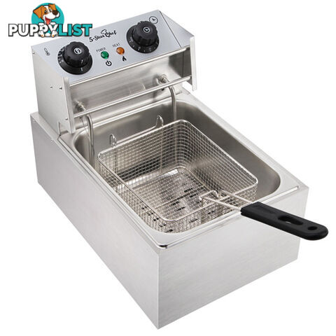 Commercial Deep Fryer 10L Single Basket Electric Fryer Chip Cooker Quick Heat