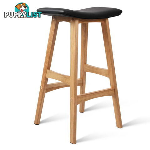 Set of 2 High Seat Barstools Black