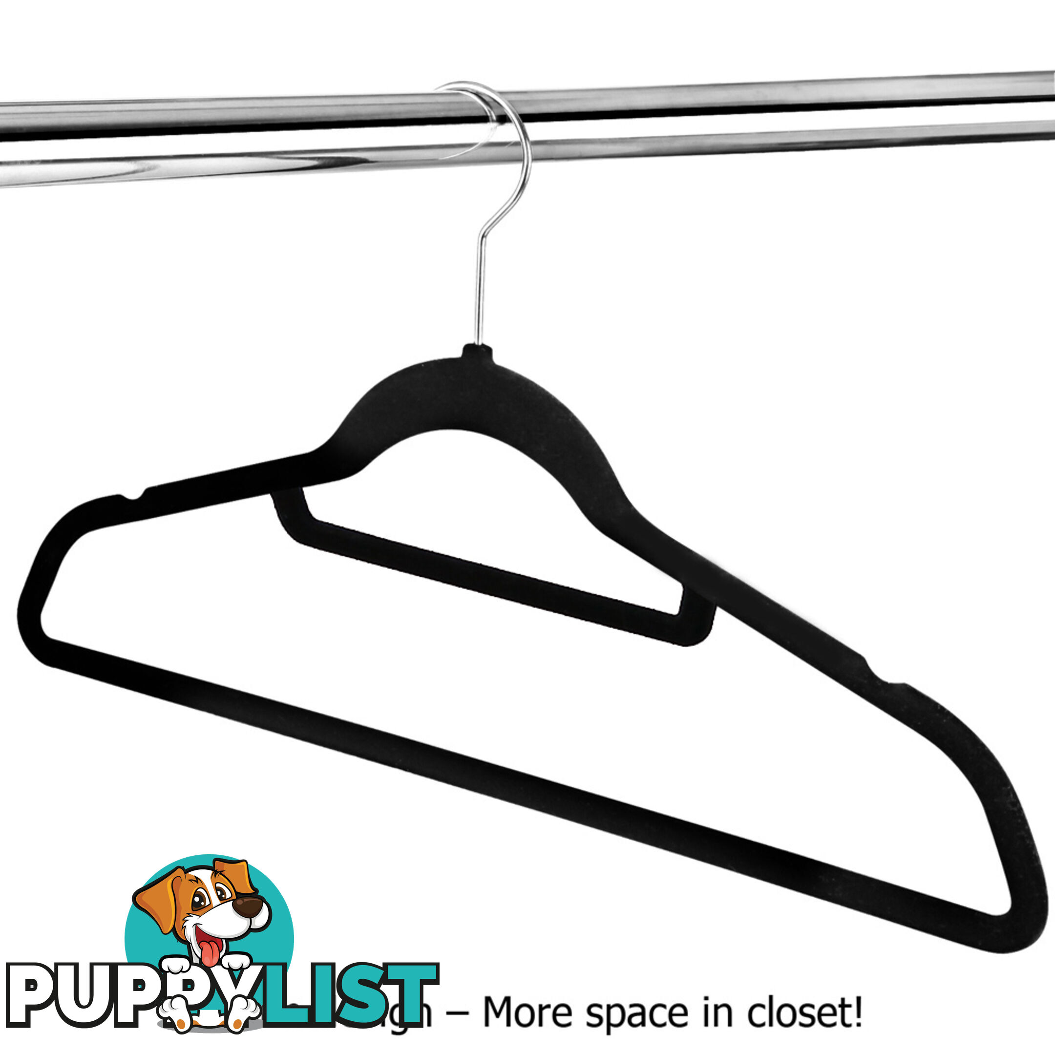 100 Pack Velvet Hangers with Tie Bar