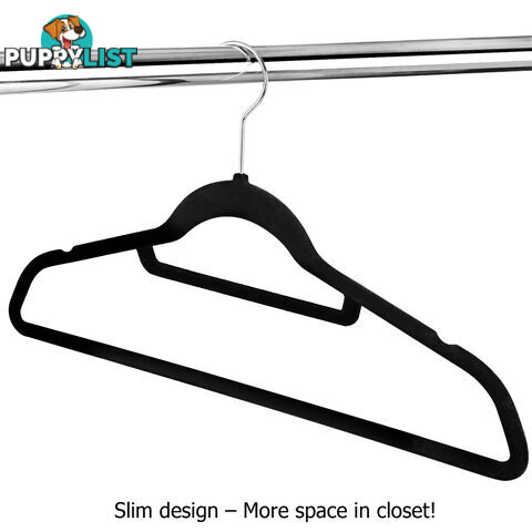 100 Pack Velvet Hangers with Tie Bar