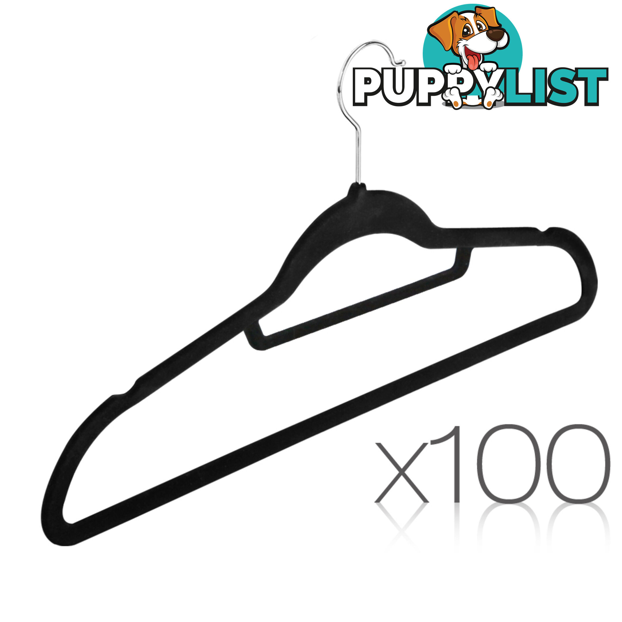 100 Pack Velvet Hangers with Tie Bar