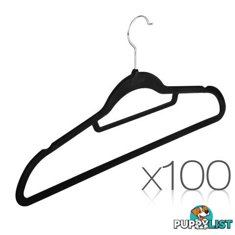 100 Pack Velvet Hangers with Tie Bar