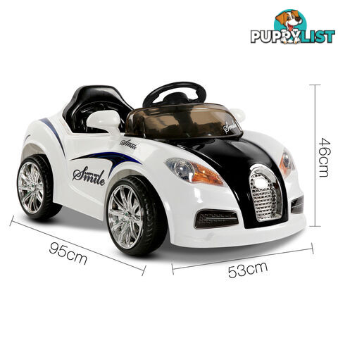 Children Electric Ride On Car 2 Speed Remote Kids Sports Toy Bugatti Style White