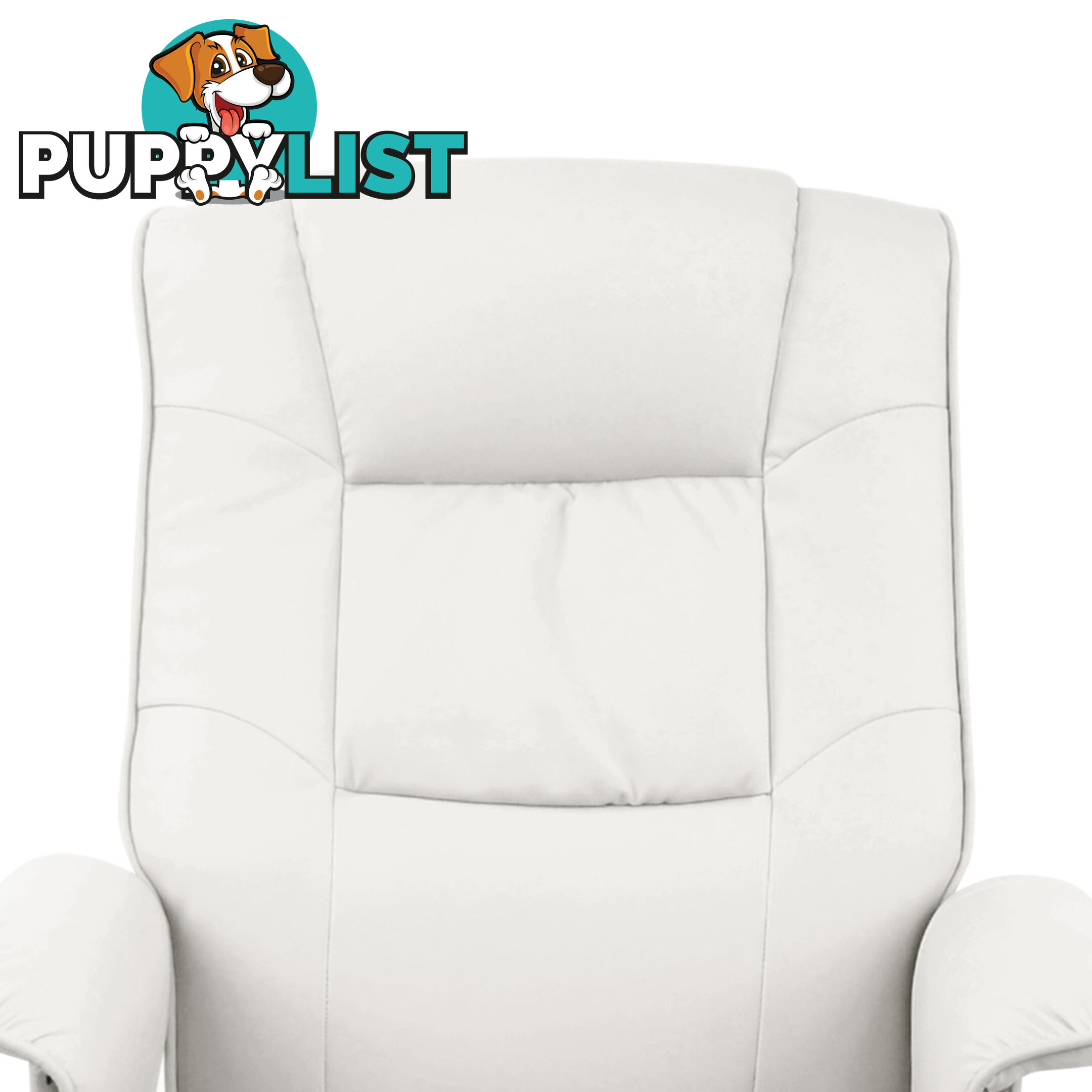 PU Leather Recliner Ottoman Chair Office Lounge Couch Armchair White