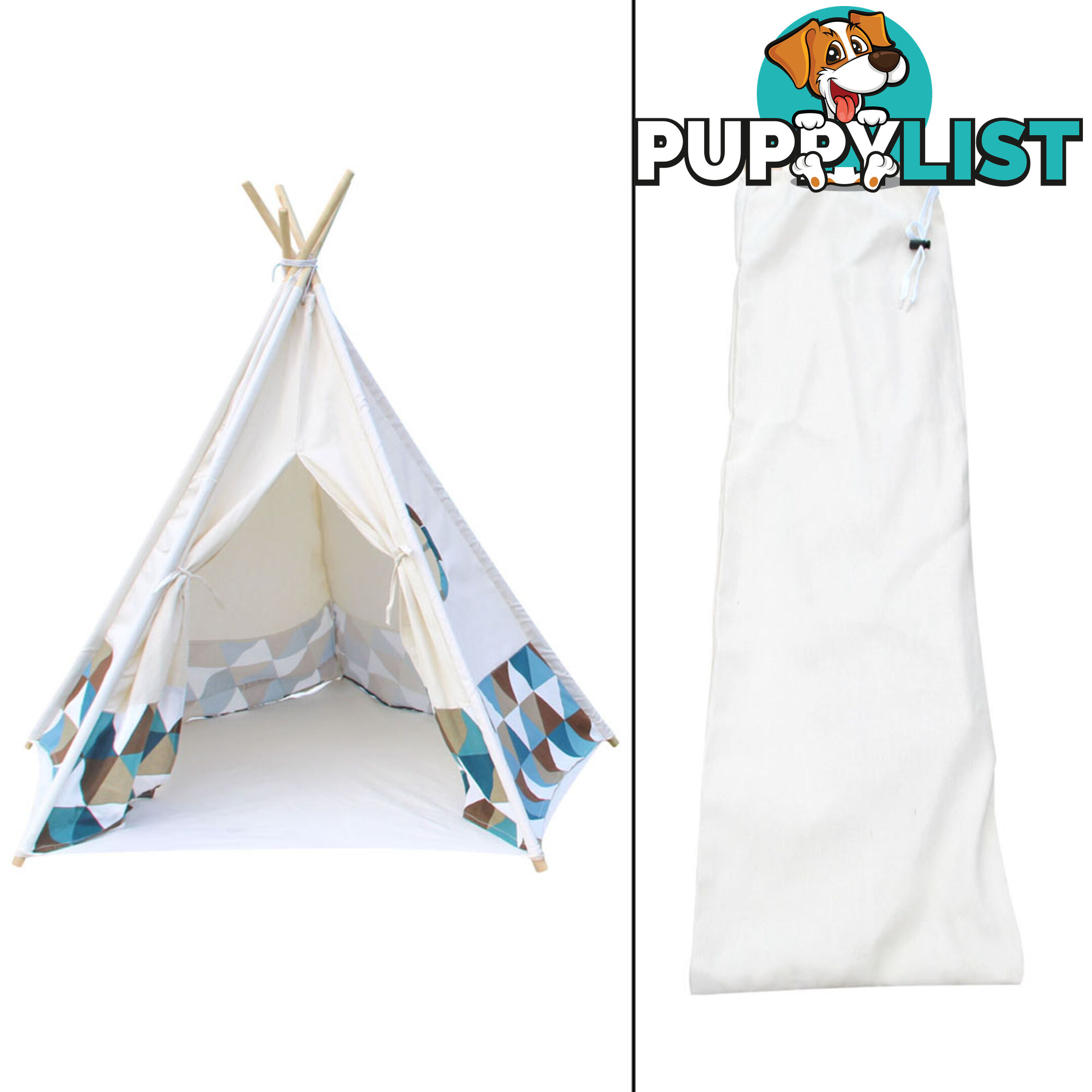 Kids Canvas Play Tent Children Teepee Pretend Playhouse Outdoor Indoor Tipi