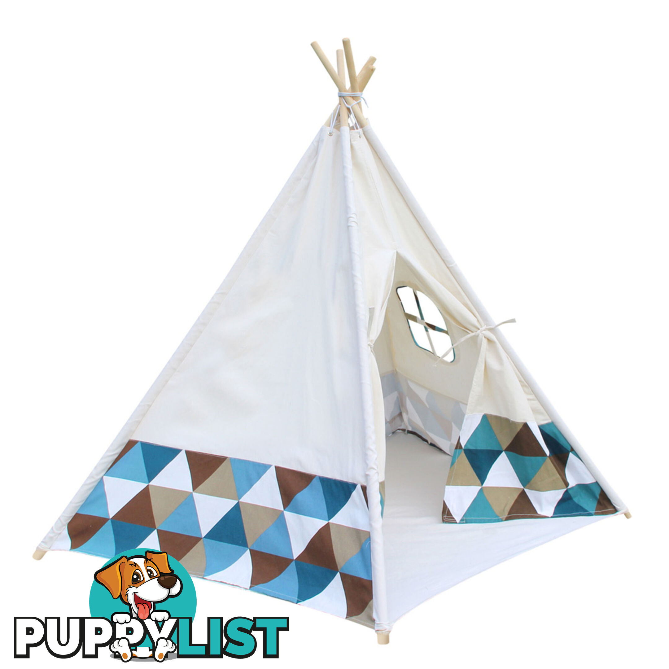 Kids Canvas Play Tent Children Teepee Pretend Playhouse Outdoor Indoor Tipi