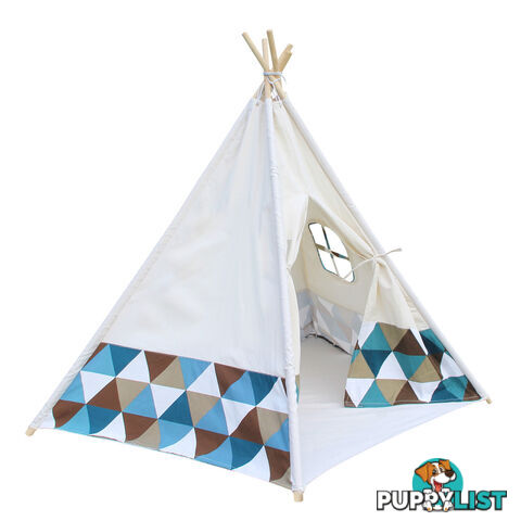 Kids Canvas Play Tent Children Teepee Pretend Playhouse Outdoor Indoor Tipi