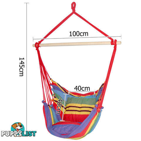 Hammock Swing Chair w/ Cushion Multi-colour