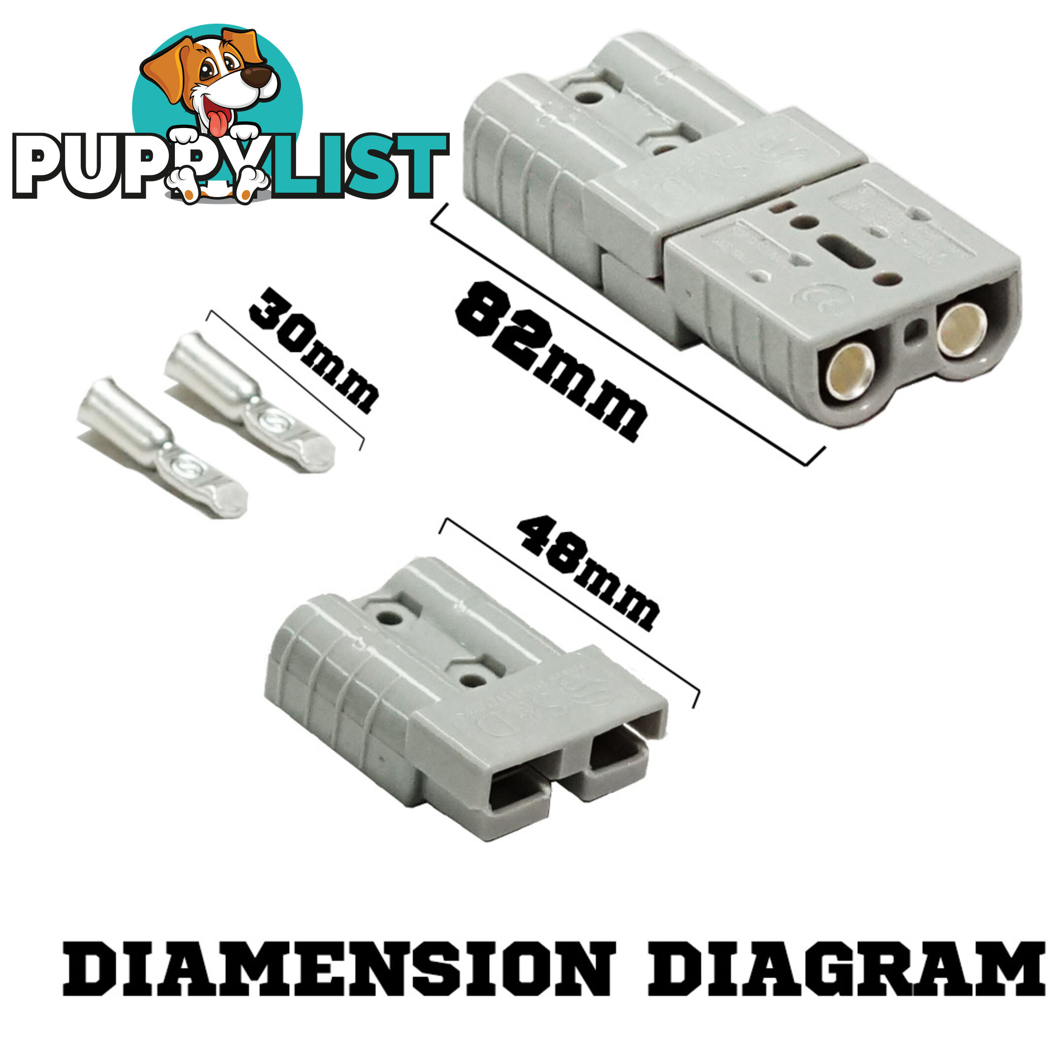 5X Premium Anderson Style Plug 50AMP Exterior Connector DC Power SOLAR CARAVAN