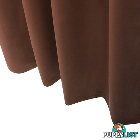 ArtQueen 3 Pass Eyelet Blockout Curtain Brown 180cm