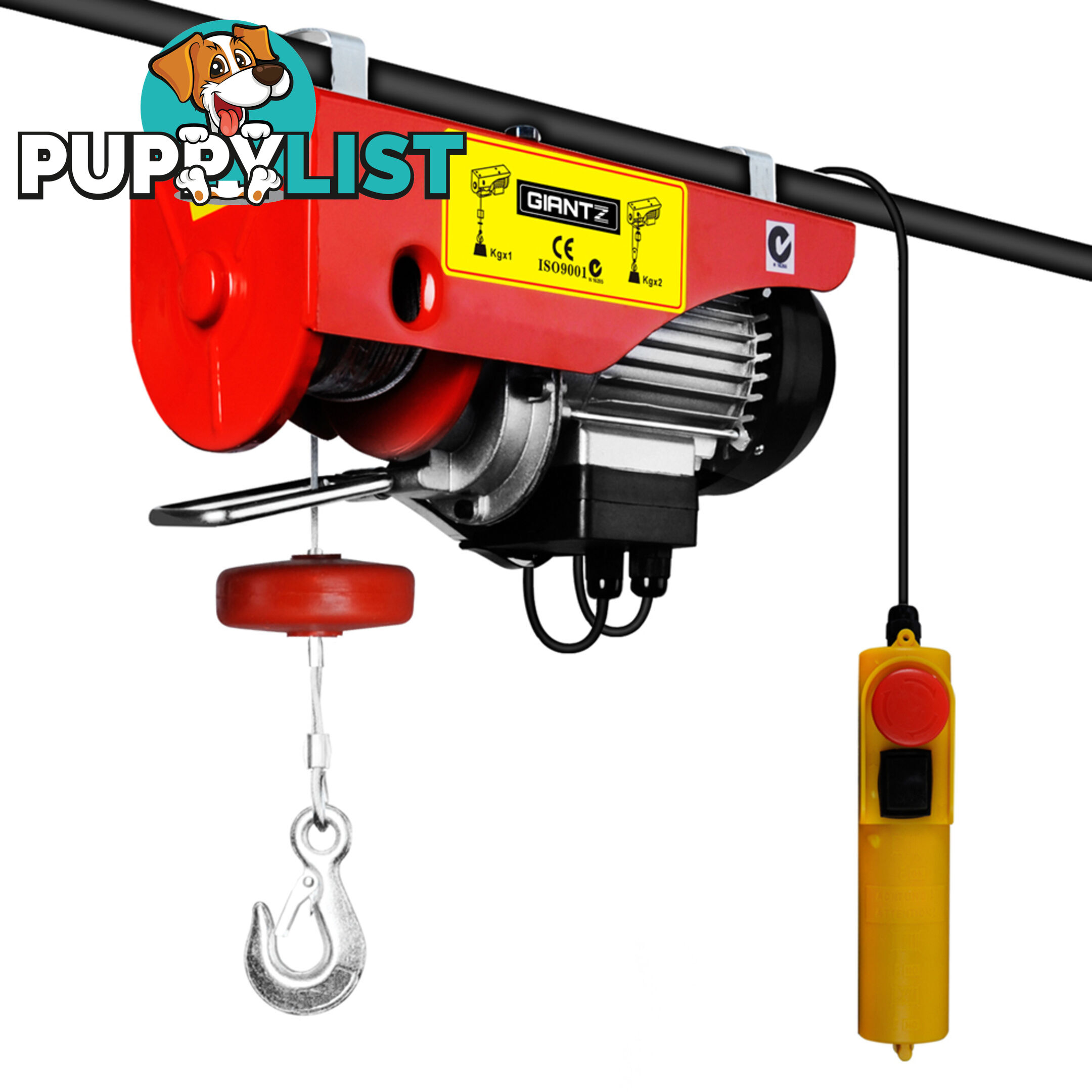 1200 W Electric Hoist Winch 300/600kg Professional Lift Power Tool 15m Rope