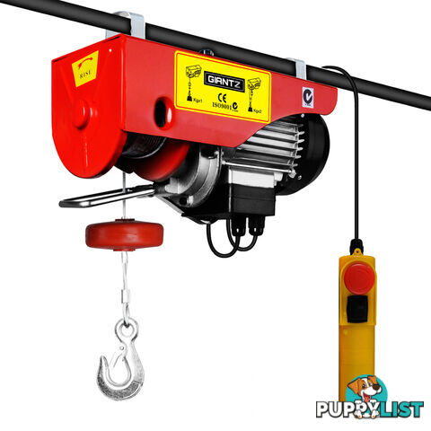 1200 W Electric Hoist Winch 300/600kg Professional Lift Power Tool 15m Rope