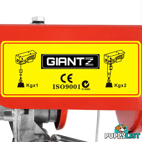 1200 W Electric Hoist Winch 300/600kg Professional Lift Power Tool 15m Rope