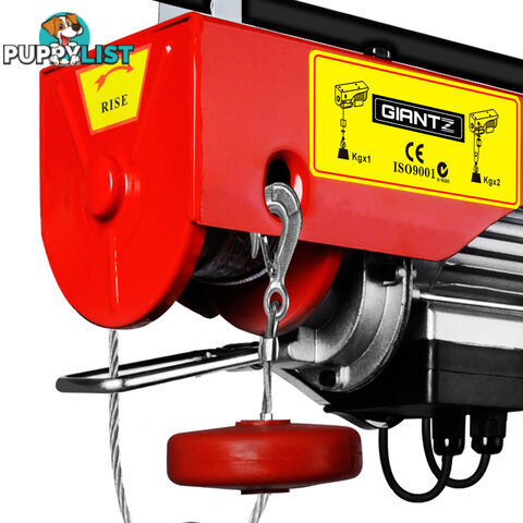 1200 W Electric Hoist Winch 300/600kg Professional Lift Power Tool 15m Rope