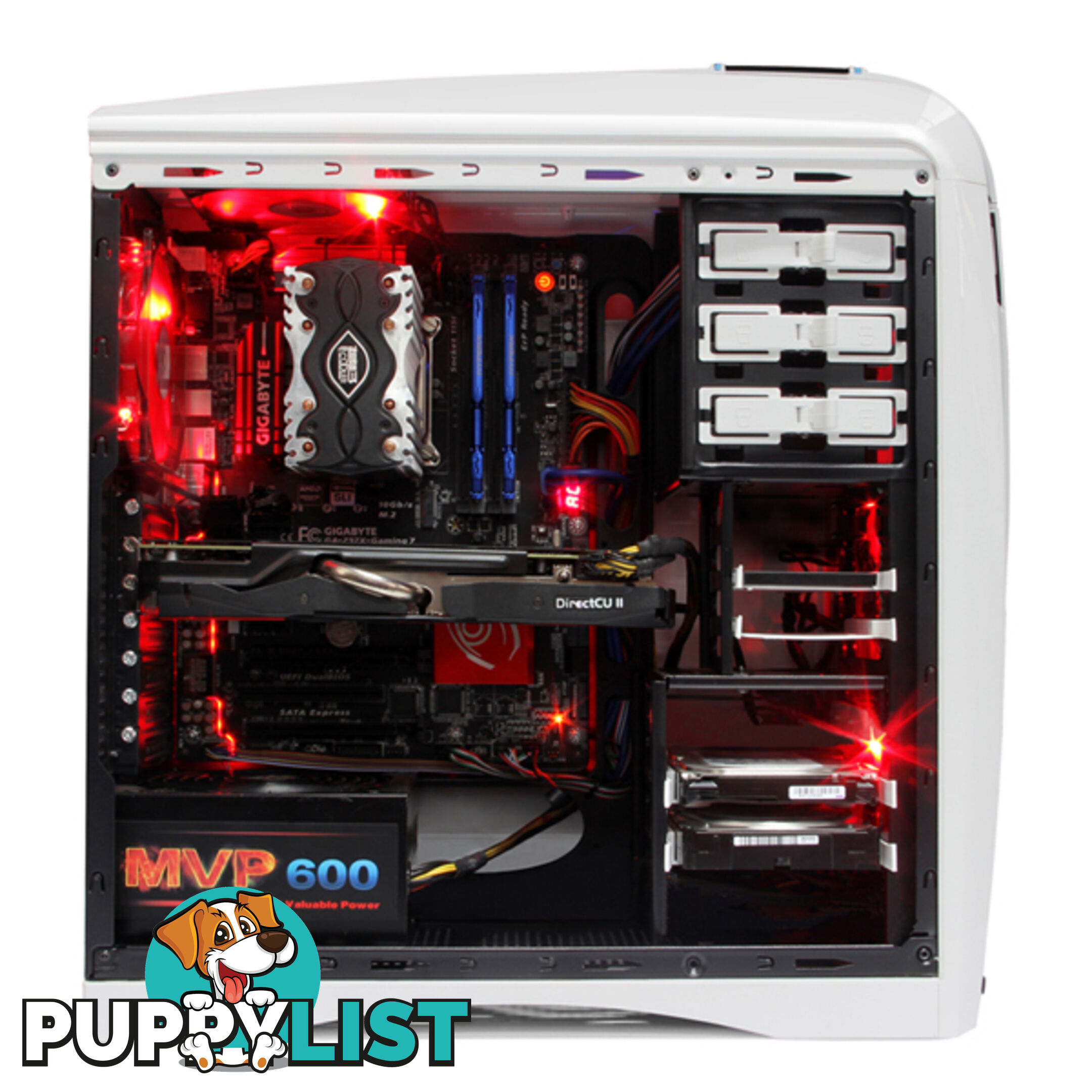 Huntkey MVP Pro  Gaming computer chassis - Blue (No PSU Included)