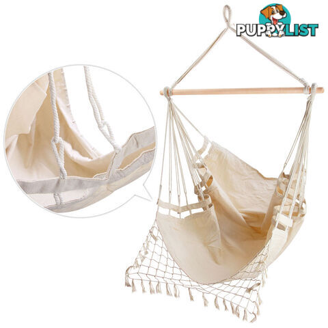 Creamy White Hanging Hammock Chair