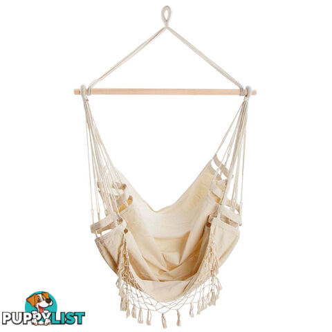 Creamy White Hanging Hammock Chair