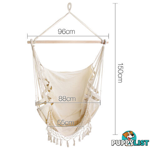 Creamy White Hanging Hammock Chair