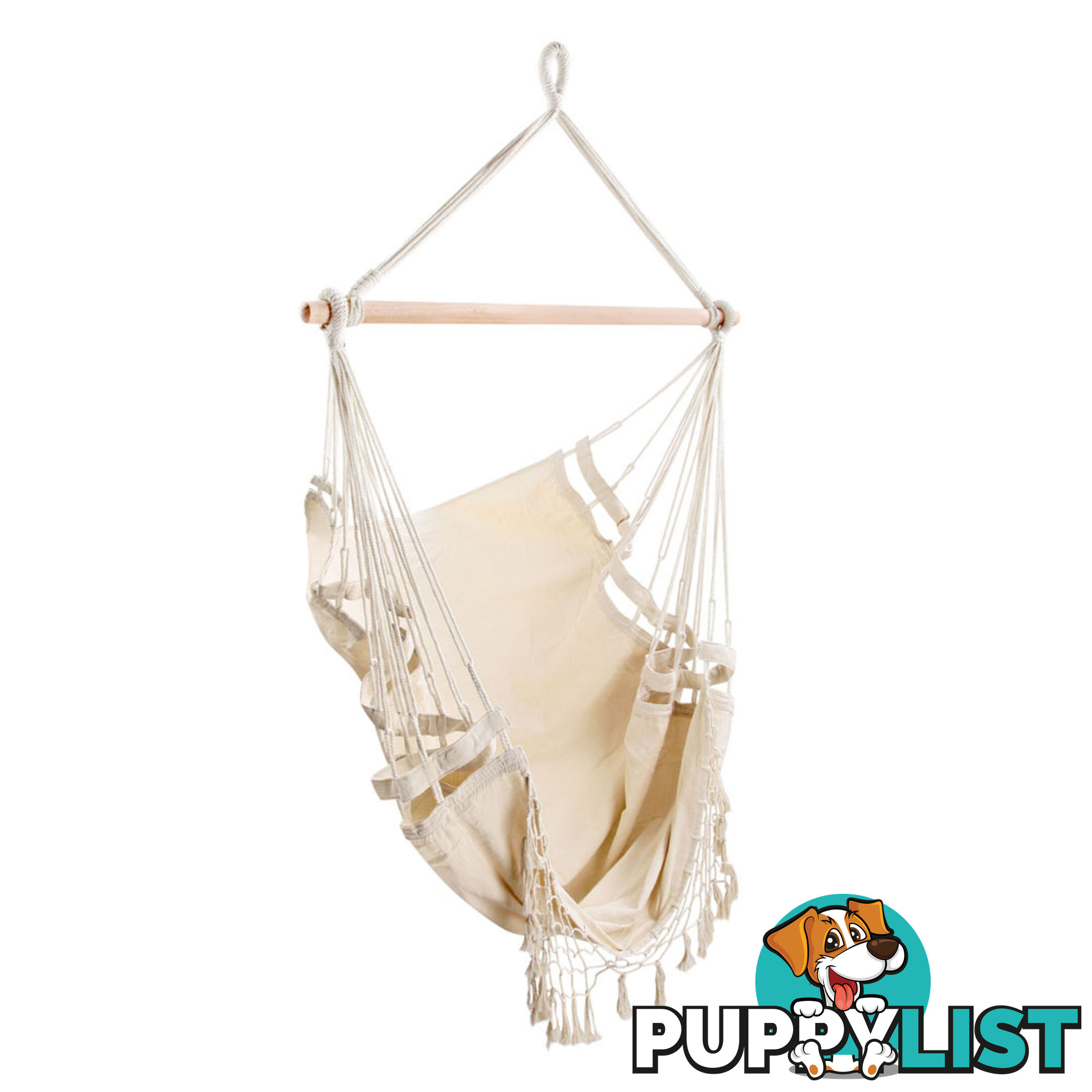 Creamy White Hanging Hammock Chair