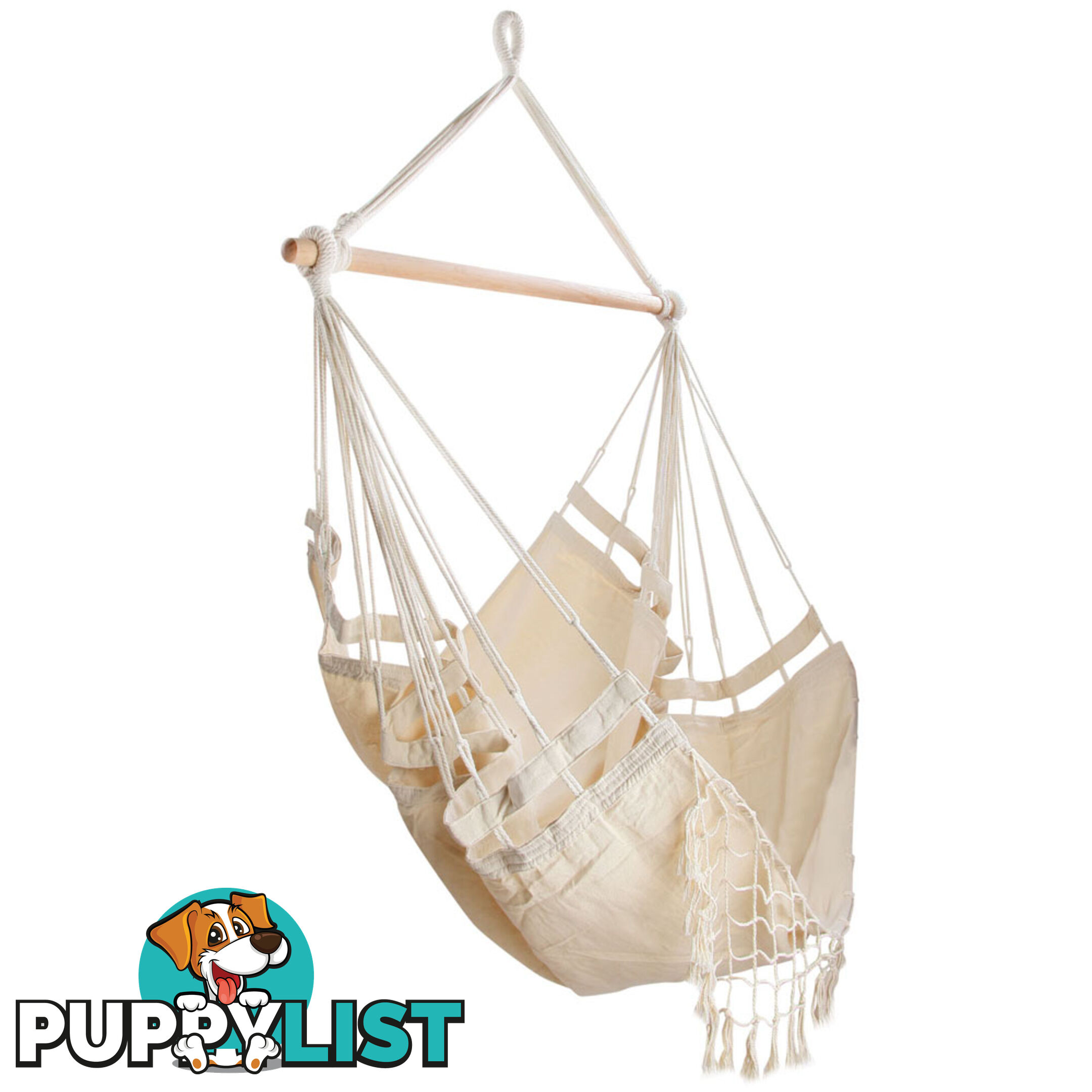 Creamy White Hanging Hammock Chair