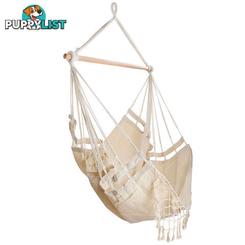 Creamy White Hanging Hammock Chair